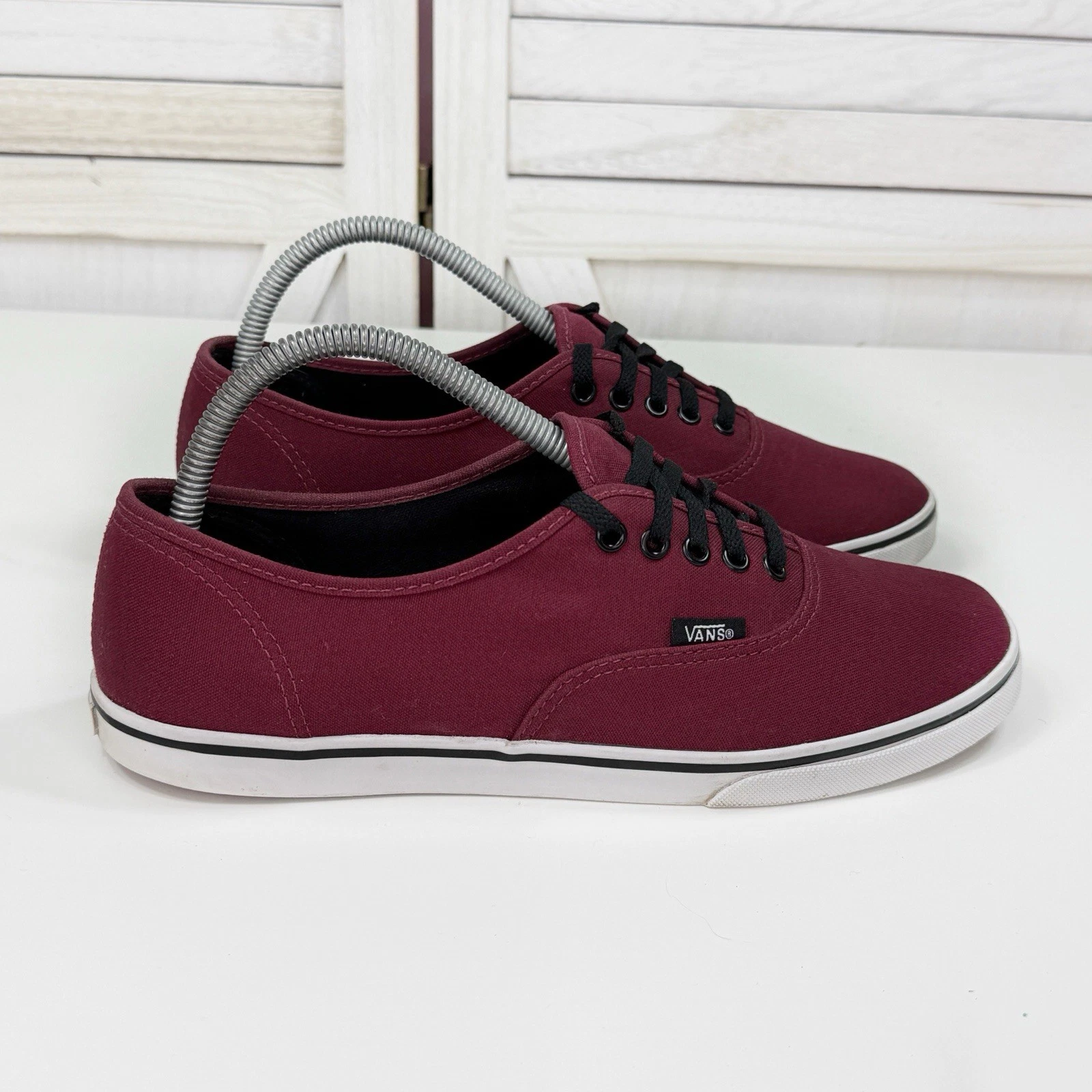 Sneakers basse stringate Vans autentiche in tela rosso bordeaux 8 uomo 9 5 donna