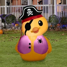 Way To Celebrate Pirate Ducky 3 Ft Halloween Airblown Inflatable Lights Up