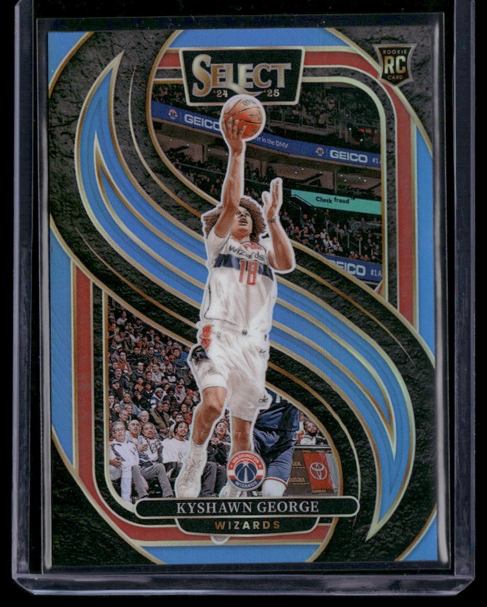 2024-25 Panini Select #177 Kyshawn George Light Blue Prizm #/299 Rookie Rc