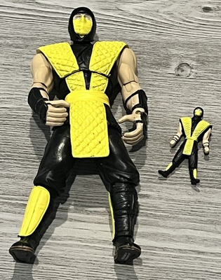 #ad RARE Jazwares Mortal Kombat Classic Scorpion 5.5quot; Action Figure w Mini Figurine $64.95