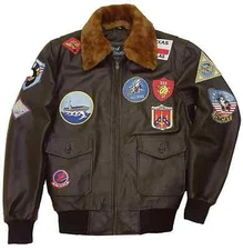 TOM CRUISE TOP GUN PETE MAVERICK BOMBER FUR LEATHER FLYING FLIGHT JACKET FOR MEN