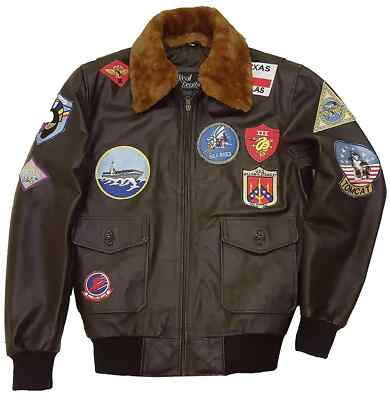 TOM CRUISE TOP GUN PETE MAVERICK BOMBER FUR LEATHER FLYING FLIGHT JACKET FOR MEN
