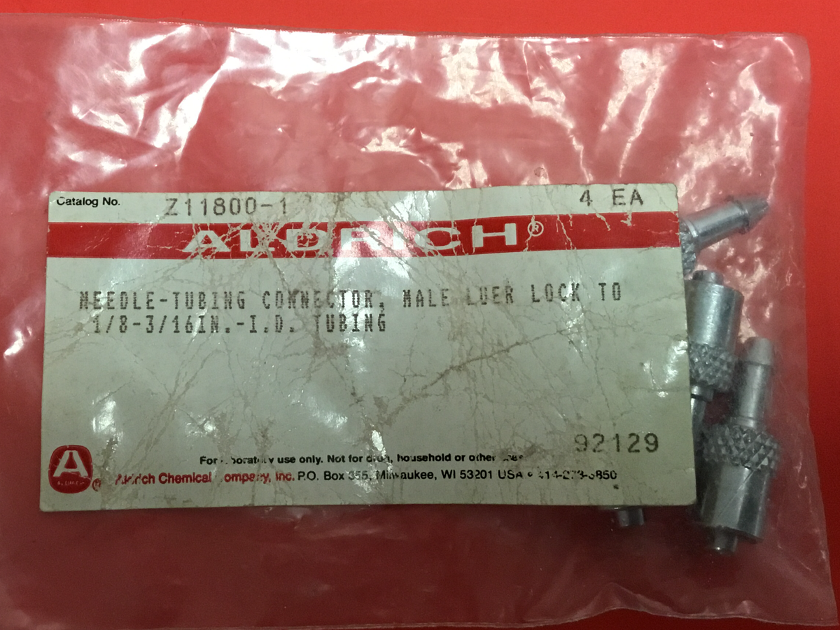 Aldrich - P/N: Z11800 - Needle-Tubing Connector - LOT OF (4) - NEW