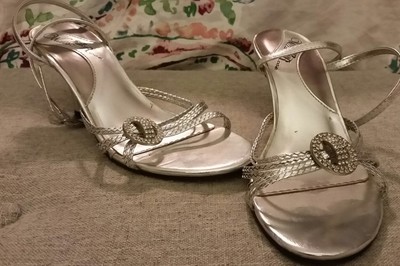 wild rose silver heels