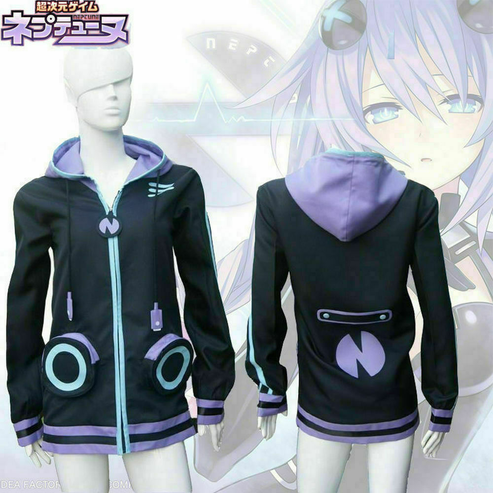 Cosplay Costume Game Hyperdimension Neptunia Neptune Heart  Hoodie Coat Jacket