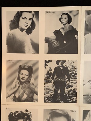 Vintage 1950s Early Hollywood Television & Movie Stars Celebrity