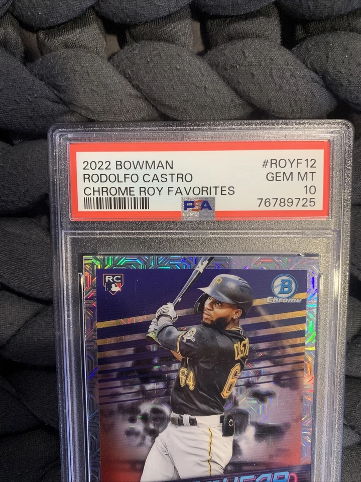 2022 Bowman Chrome #ROYF-12 Rodolfo Castro ROY Favorites PSA 10 Mojo Refractor - Image 4 of 4