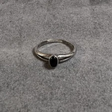 Vintage Boma Black Onyx Sterling Silver Ring Size 8