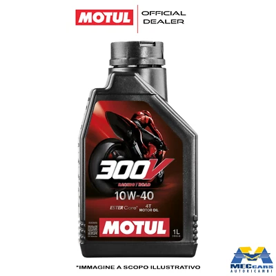 1 LITRO MOTUL 10W40 MOTO 300V 4T FACTORY LINE ROAD RACING OLIO MOTORE SINTETICO