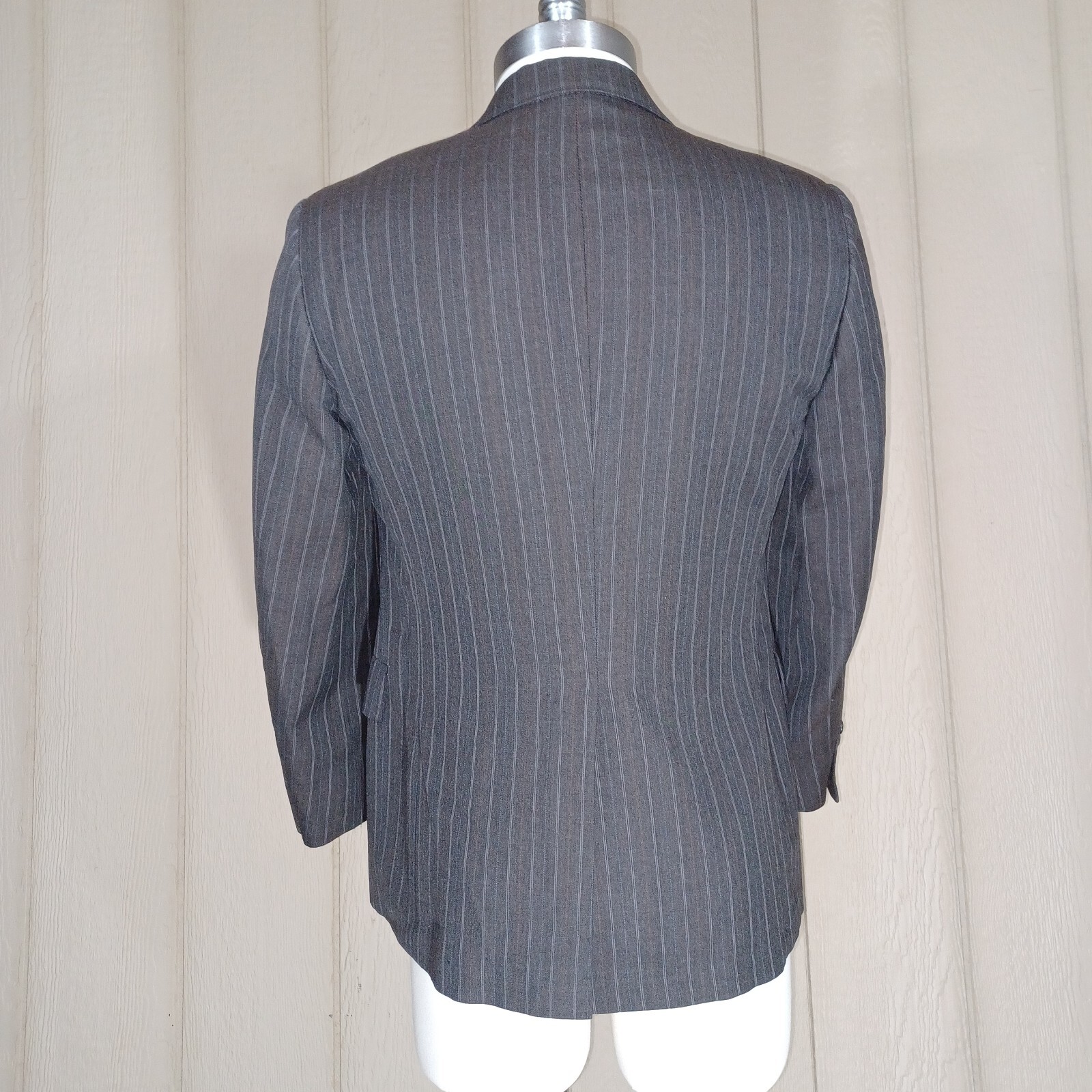 HART SCHAFFNER MARX Mens Size 40S Dark Gray Striped Two Btn Blazer/Suit