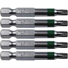 T25 T-25 Torx/Star Driver Bit - Color Coded T25 X 2" Torx/Star Drive Quick Ch...