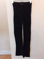 Urban Outfitters Black Crochet Beach Trousers Size Xxs RRP £46