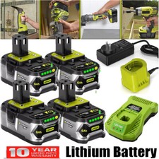 1/4PCS For RYOBI P108 18V High Capacity Battery Charger 6000mAh Lithium One Plus