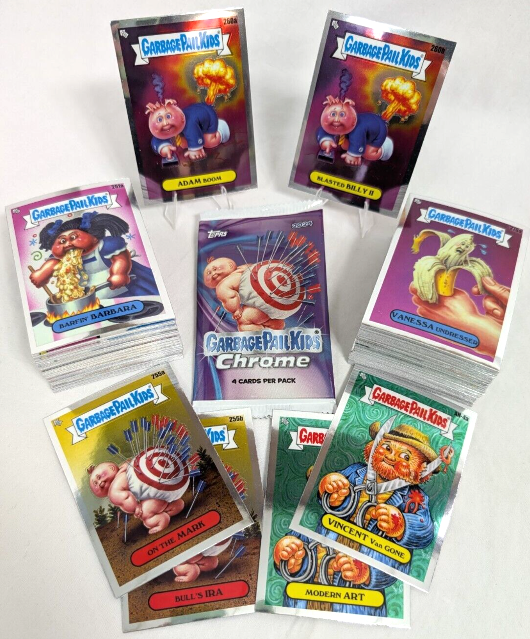 2024 Topps Garbage Pail Kids CHROME SERIES 7 Complete 100-Card Base Set 251-292b