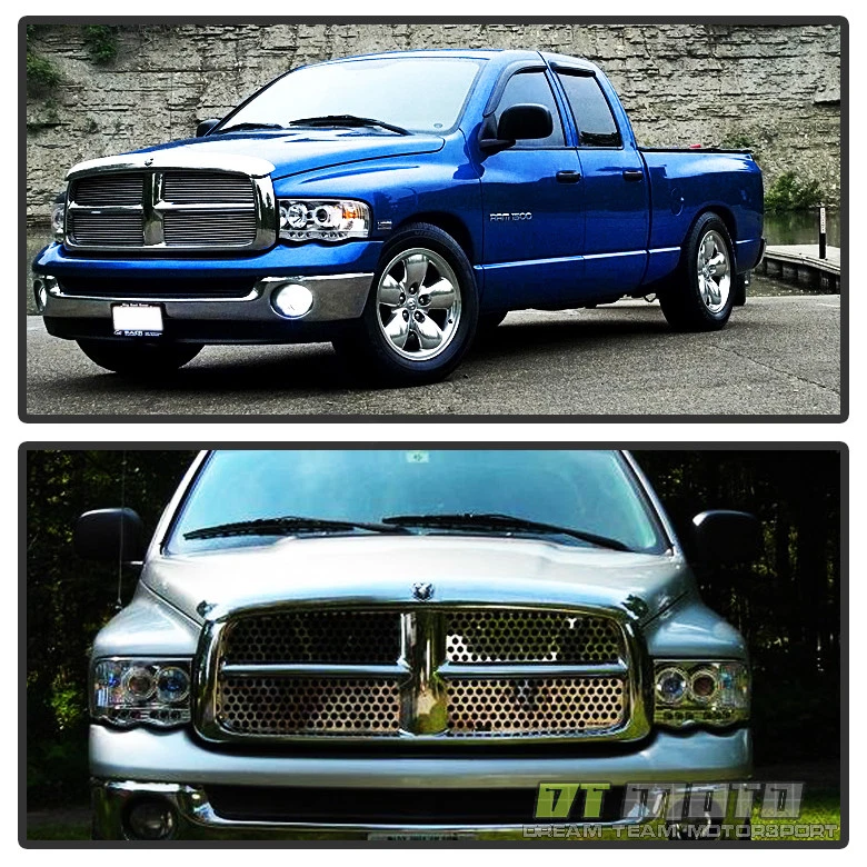 2002-2005 Dodge Ram 1500 03-05 2500 3500 LED Halo Projector Headlights Headlamps - Image 2 of 4