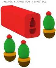 Polymer Clay POT and CACTUS Shape Bead Roller