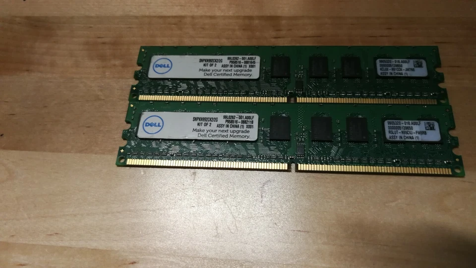 Pair Kingston 2 GB RAM Kit SNPKN992CK2/2G 99L0262-001 P945184-0546398 FREE SHIP - Image 2 of 4