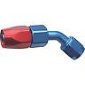 BIG END PERFORMANCE 12545 Aluminum Hose End; -16 AN Red/Blue 45 Degree Swivel - Foto 1 di 3