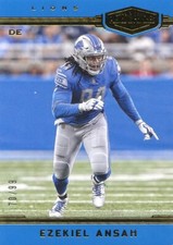 2018 PANINI PLATES & AND PATCHES GOLD #/99 EZEKIEL ANSAH LIONS NO. 64