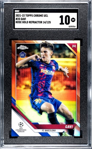 Gavi Topps Chrome Ucl 2021 Rose Gold Refractor #/125 *POP 1*