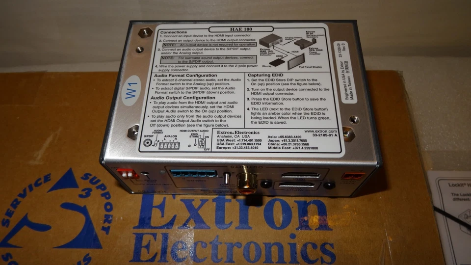 Extron HAE 100 HD HDMI Audio De-Embedding  Extractor, cable EQ USB configuration - Image 4 of 4