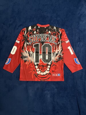 Supreme Dragon Hockey Jersey Red Small | eBay