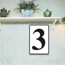 ART Number 3 Sign - 12 x 8 inch Metal Letters for Outdoor Signs, Metal Number