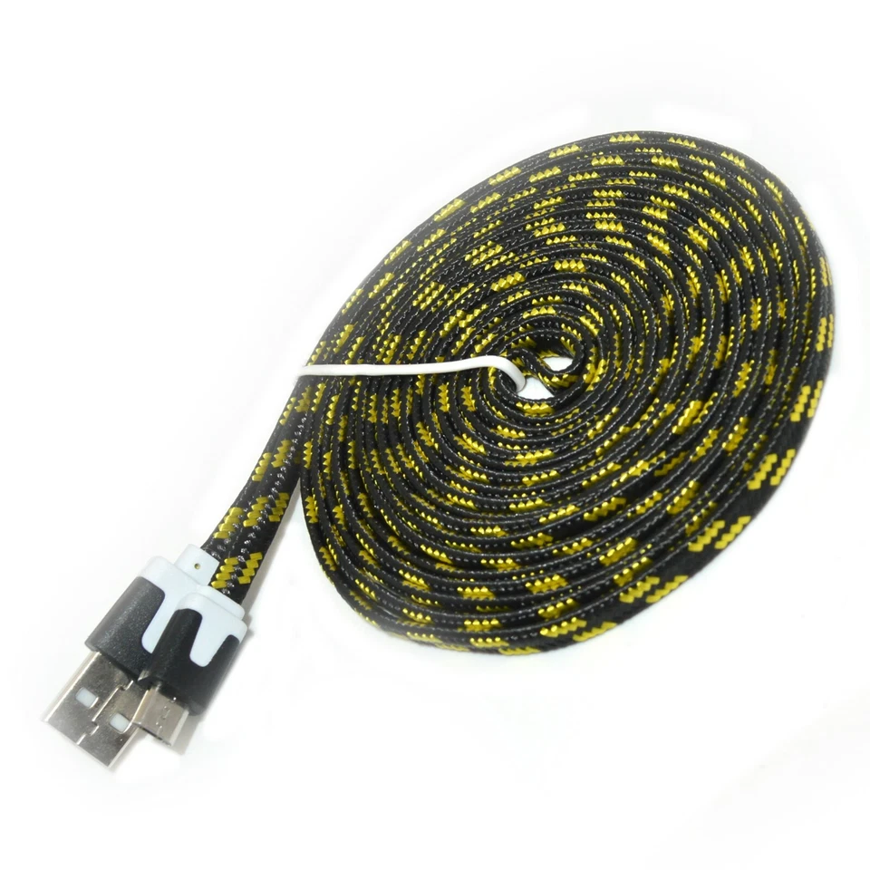 LOT Braided Micro USB Data Sync Cable 3,5,10FT X Samsung Galaxy S3S4S6 - Image 2 of 4