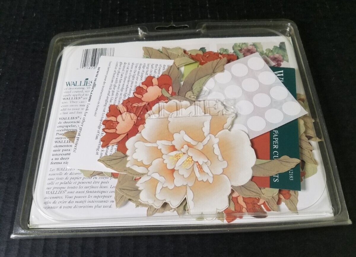 Wallies Wallpaper Cutouts Silk Floral & Butterfly Pattern 12183 Contents 25 New