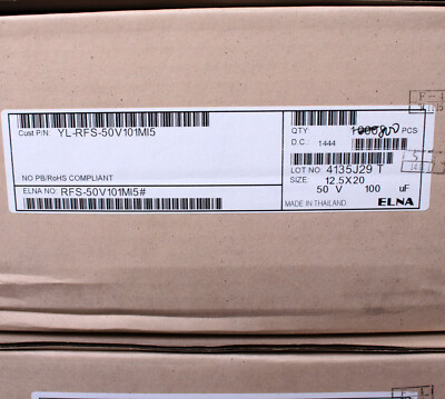 ELNA RFS SILMIC II Condensatore AUDIO 100uF 50V 12,5x20 85°C ELNA RFS SILMIC II Condensatore AUDIO 100uF 50V 12,5x20 85°C