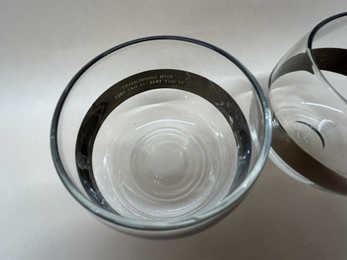 Women's Army Corps WW2  25th Anniversary 1967 Roly Poly Bar Glasses Set of 2 - Picture 7 of 9