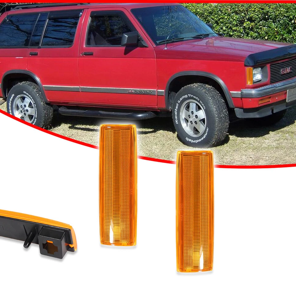 PARA 83-94 CHEVY S10 BLAZER GMC S15 JIMMY JUEGO DE LENTES MARCADORES DE SEÑAL DE ESTACIONAMIENTO FRONTAL Foto 2 de 4