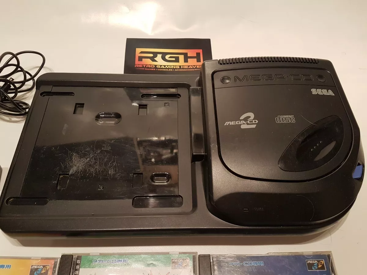 ULTRA RARE ASIAN PAL SEGA MEGA CD 2 CONSOLE MK-4102-07 CONSOLE + 5 GAMES WORKING