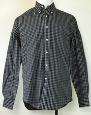 Nautica Blue Plaid Classic Fit Button-Down Long Sleeve Shirt 15.5 Sleeve 34/35