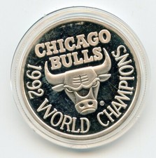 1992 Chicago Bulls World Champions 1 oz Silver Commemorative - GC141 85.00 per troy oz