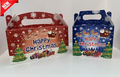 WEIHNACHTEN Party Boxen Kinder Festlich Santa Essen Essen Box Beutetüte Teller HB