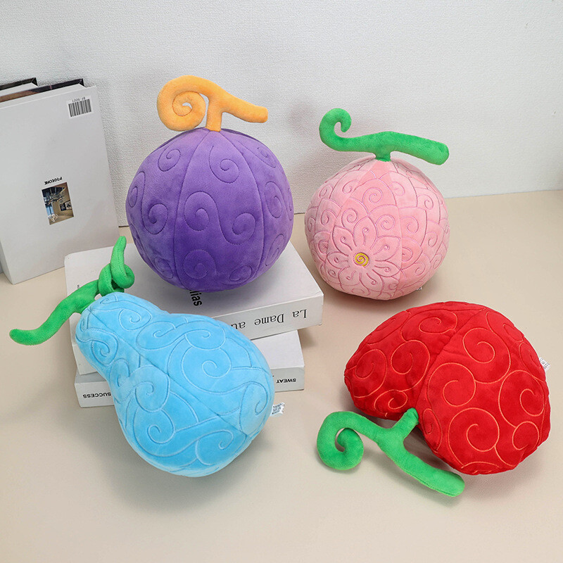 Muñeca de peluche de fruta del diablo de una pieza serie fruta de goma juguete suave regalo para niños 23 cm