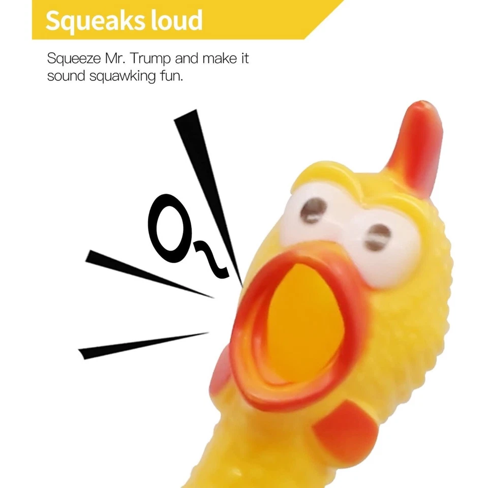 Juguete de goma extra carga pollo/apretar perro 30 cm/11,8 pulgadas, broma adulto o niños Foto 4 de 4