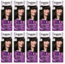 10x Palette Intensive Color Cream 1-0 N1 Onyx Black Permanent Hair