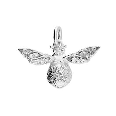 Strukturierter Hummel Anhänger Sterling Silber 925 gepunzt alle Kettenlängen