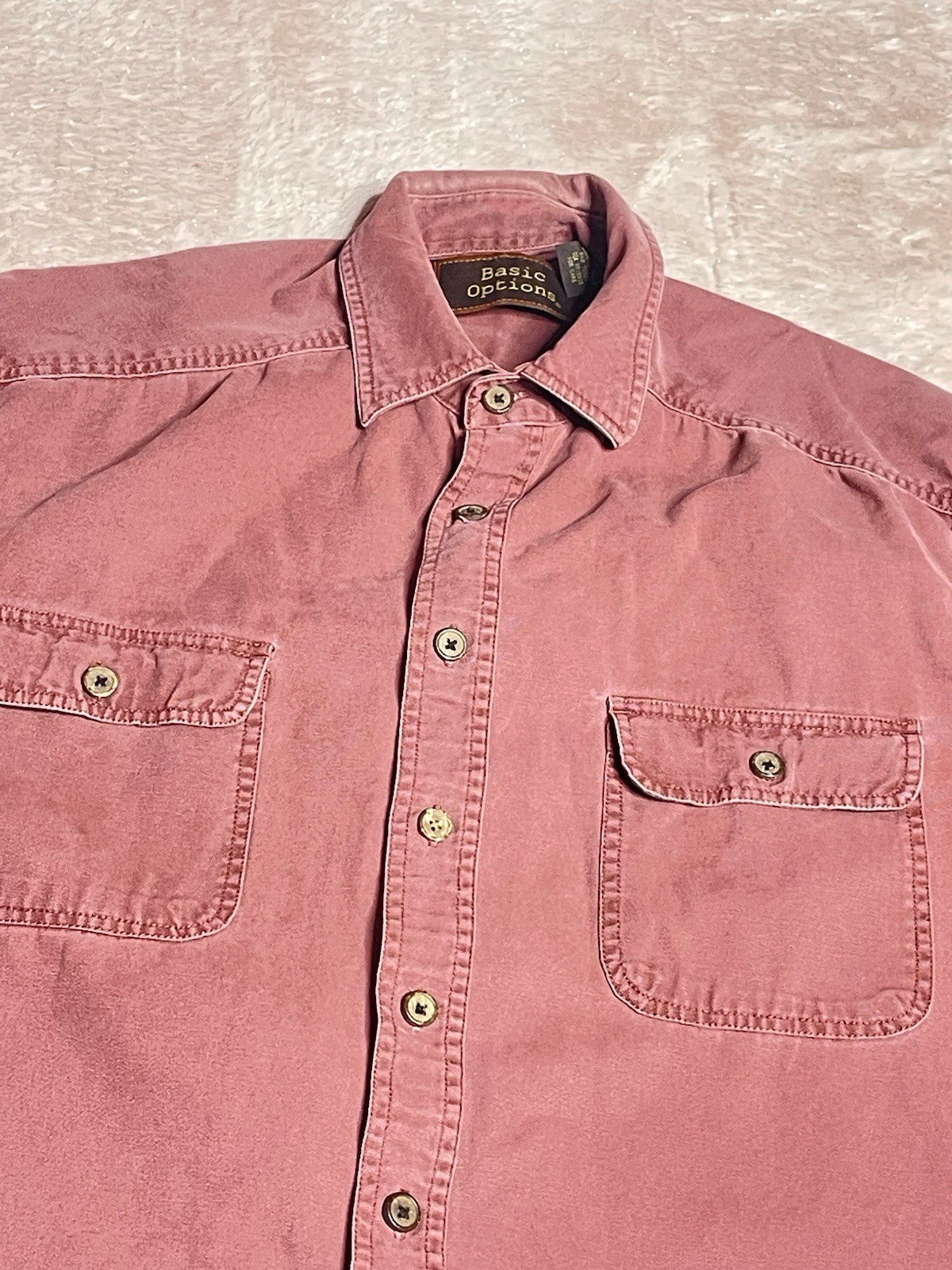 Vtg 90s Basic Options Men’s Button Down Shirt Siz… - image 3