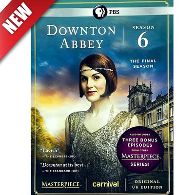 Downton Abbey: Season 6 (DVD, 2015, Widescreen) +SLIPCOVER  NEW