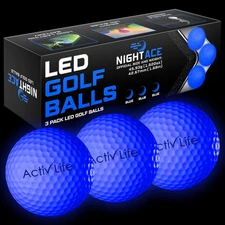 Activ Life Super Bright LED Golf Balls, 8 Minutes to Retrieve Ball & 40 Hours Ba