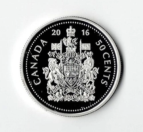 2016 CANADA SILVER PROOF 50 CENTS HALF DOLLAR - BU