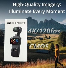 DJI Osmo Pocket 3, 1 Inch CMOS Pocket Gimbal Camera 4K 120fps Stereo Brand New 