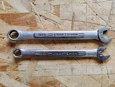 #ad VINTAGE CRAFTSMAN V SERIES SAE COMBINATION WRENCHES $15.00