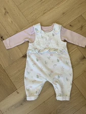 Cute dungaree set, 0-3 months