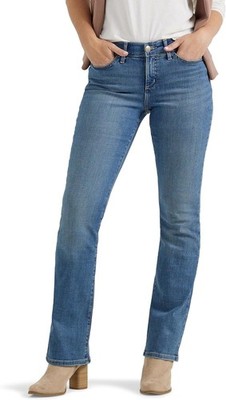 Lee Damen Flex Motion Regular Fit Bootcut Jeans 12 lang, Majestic 