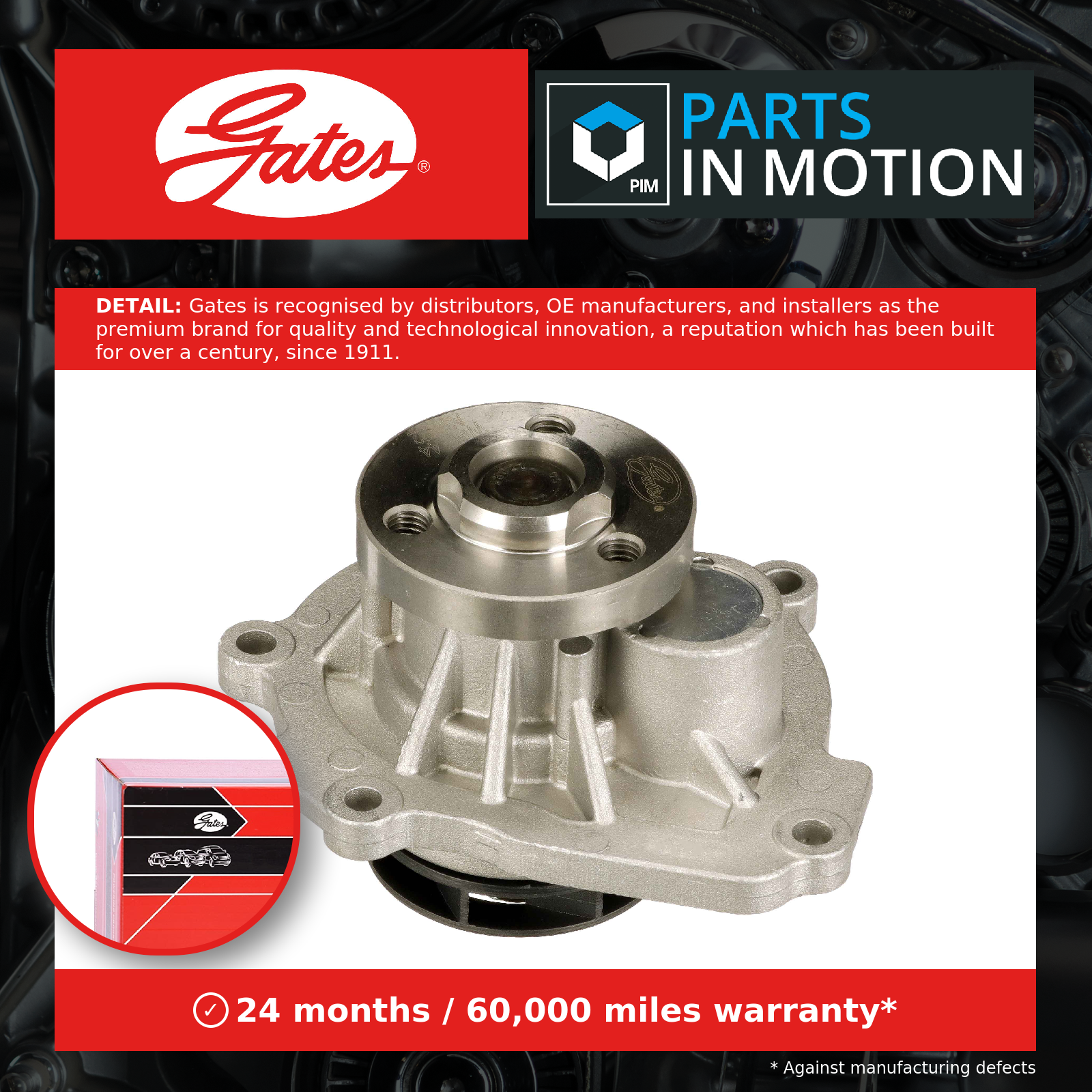 2x ✅Fits GATES WP0144 WATER PUMP ⭐UK Seller⭐ - Image 11