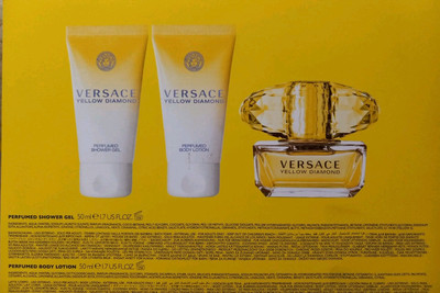 VERSACE YELLOW DIAMOND 3PCGIFT SET-1.7 OZ EAU DE TOILETTE SPRAY1.7 100%authentic